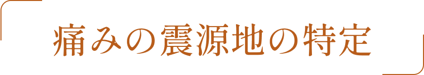 痛みの震源地の特定